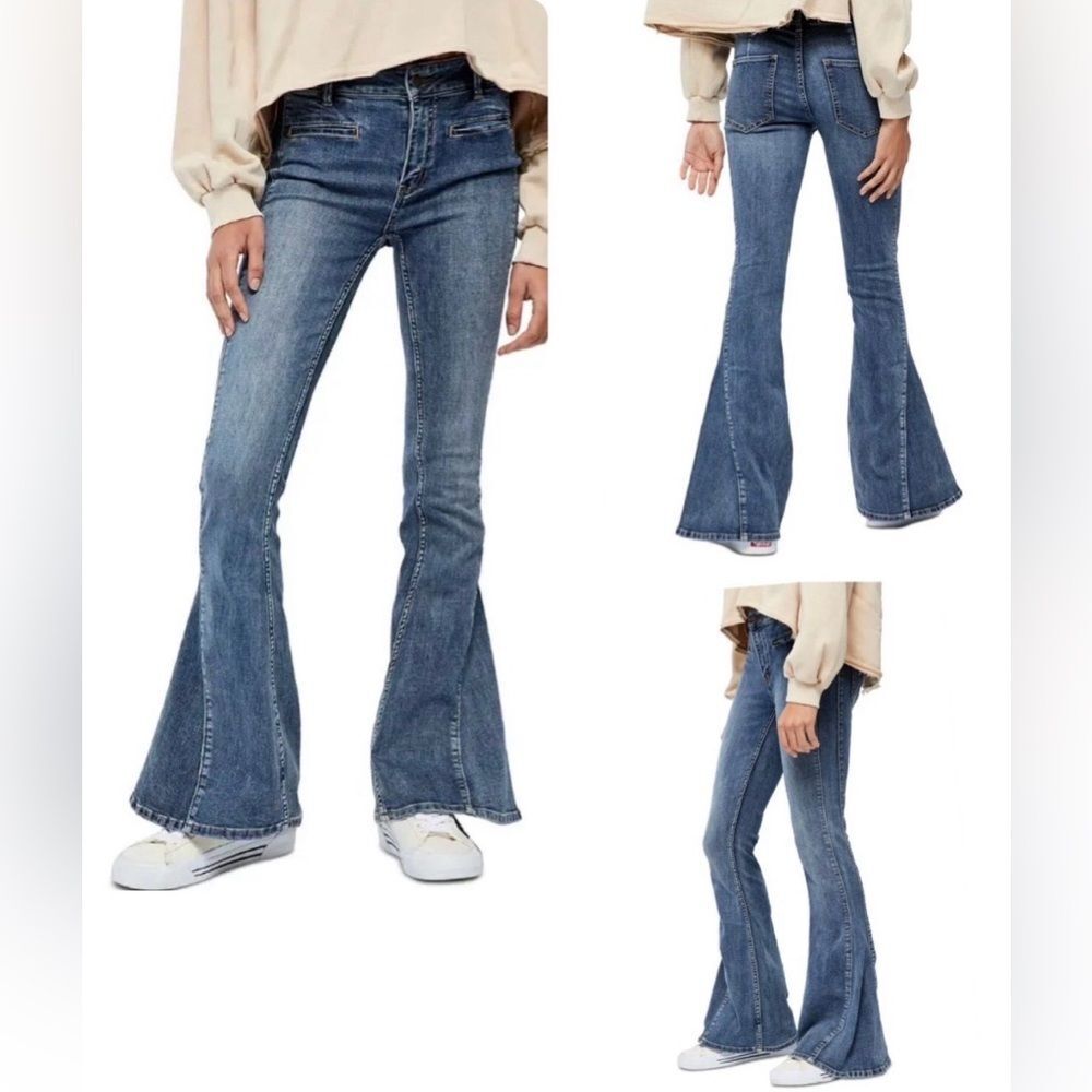 We The Free Dream Lover Flare Bellbottom Jeans Size 24